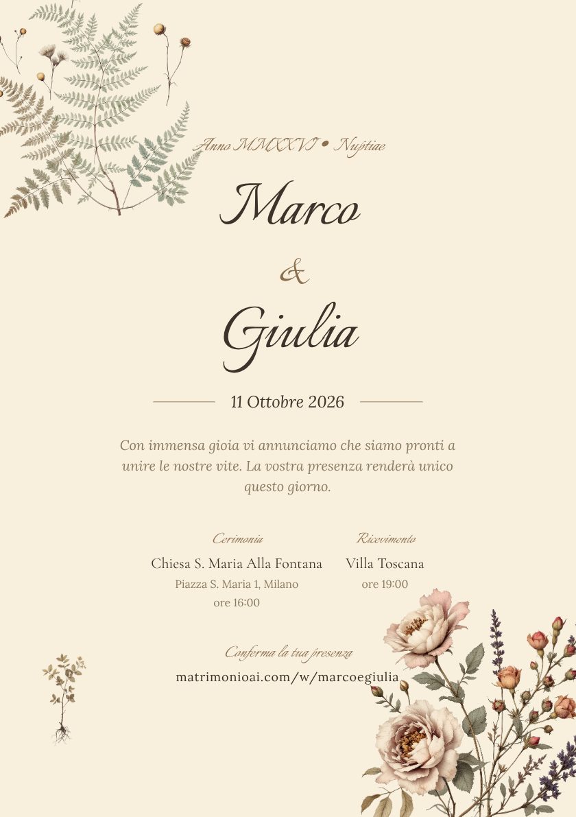 Invito Vintage Botanical
